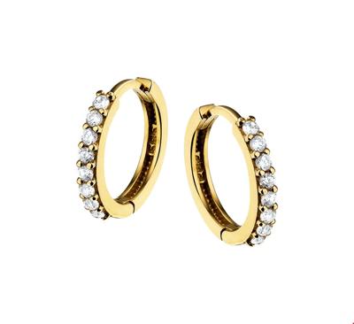 TFT Klapcreolen Zirkonia Geelgoud Glanzend