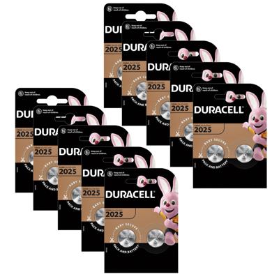 Duracell Specialty 2025 Lithium knoopcelbatterij, verpakking van 2 | 10 stuks Duracell Specialty 2025 Lithium knoopcelbatterij, verpakking van 2 | 10 stuks