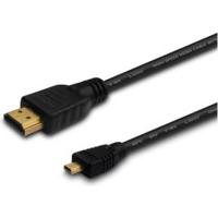 Savio CL-39 HDMI kabel 1 m HDMI Type A (Standaard) HDMI Type D (Micro) Zwart - thumbnail