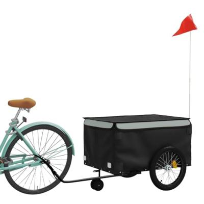VidaXL Fietstrailer 45 kg ijzer zwart en grijs VidaXL Fietstrailer 45 kg ijzer zwart en grijs