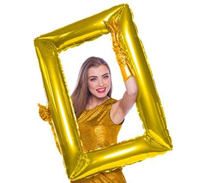 Gouden Folieballon Fotolijst (85x60cm)