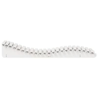 Ligbedden 2 st 205x60x31,5 cm massief grenenhout wit