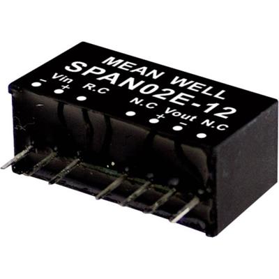 MEAN WELL SPAN02C-05 DC/DC-convertermodule 400 mA 2 W Aantal uitgangen: 1 x Inhoud 1 stuk(s)