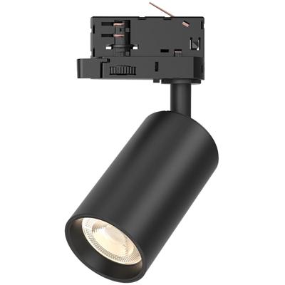 LED Railverlichting - Track Spot - Brinton - GU10 Fitting - 3 Fase - Rond - Mat Zwart - Aluminium