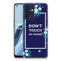 OPPO Reno 7 5G | Find X5 Lite Silicone-hoesje Flowers Blue DTMP - thumbnail