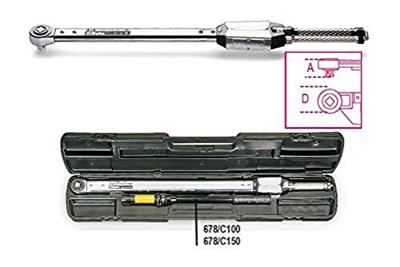Beta Momentsleutel met klik mechanisme en doorsruk ratel voor zowel rechts als linksom vastdraaien. Torsie nauwkeurigheid +- 4% In koffer 678/C100 - Beta Momentsleutel met klik mechanisme en doorsruk ratel voor zowel rechts als linksom vastdraaien. Torsie nauwkeurigheid +- 4% In koffer 678/C100 -