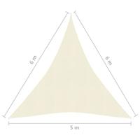 Zonnezeil 160 g/m 5x6x6 m HDPE crmekleurig - thumbnail