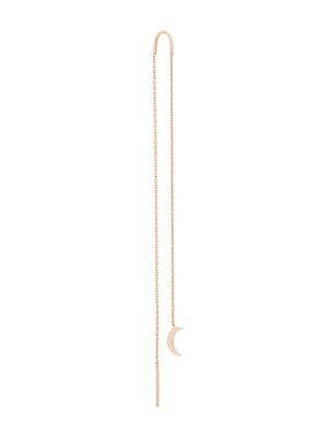 Kismet By Milka 14kt rose gold crescent moon chain earring