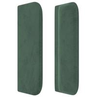 Hoofdbord met randen 93x16x78/88 cm fluweel donkergroen - thumbnail