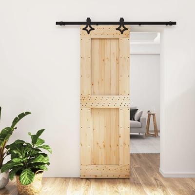 Schuifdeur met beslag 70x210 cm massief grenenhout