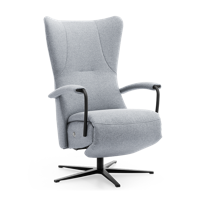 Relaxstoel C-101 Lichtblauw Stof - thumbnail