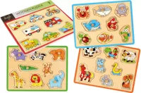 Houten knoppuzzel. 4 assortie. 3+ - thumbnail