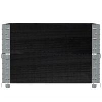 VidaXL Palletopzetranden 2 st 80x60 cm massief grenenhout zwart - thumbnail