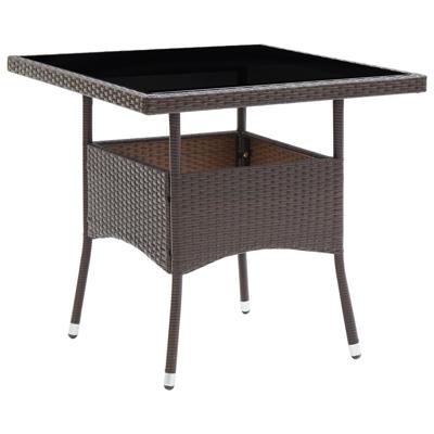 Tuintafel poly rattan bruin Tuintafel poly rattan bruin