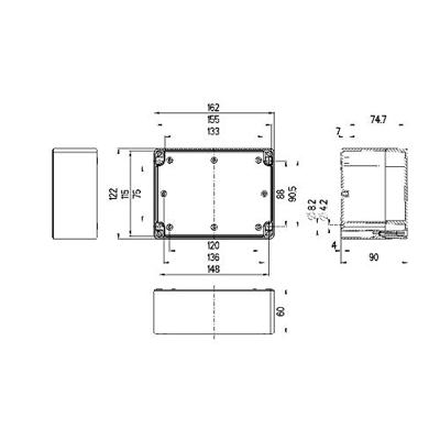 Spelsberg TG ABS 1612-9-o Installatiebehuizing 162 x 122 x 90 ABS Grijs-wit (RAL 7035) 1 stuk(s) Spelsberg TG ABS 1612-9-o Installatiebehuizing 162 x 122 x 90 ABS Grijs-wit (RAL 7035) 1 stuk(s)