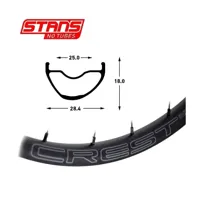 STANS NOTUBES Stan&apos;s crest mk4 rim - 29&apos;&apos; - 32h - black / gray - thumbnail