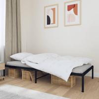 Bedframe metaal zwart 90x190 cm - thumbnail