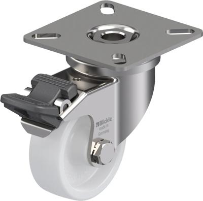 Blickle LPXA-PO 50G-FI Zwenkwiel met rem Wieldiameter: 50 mm Draagvermogen (max.): 75 kg 1 stuk(s)