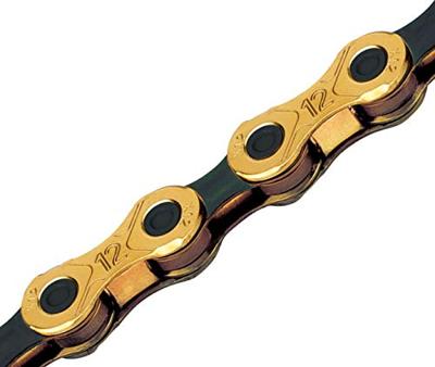 KMC fietsketting x12 ti-n goud/zwart 126 schakels - thumbnail