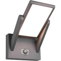LED Tuinverlichting met Bewegingssensor - Wandlamp Buitenlamp - Trion Walla - 5W - Aanpasbare kleur - 1-lichts - Rechthoek - Antraciet - Aluminium - thumbnail