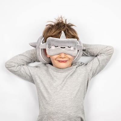 Relaxeazzz Adoramals Archie de Haai Rond Reiskussen & Slaapmasker