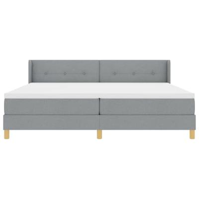 Boxspringbed met Matras in Lichtgrijs - 200 x 200 cm Stof