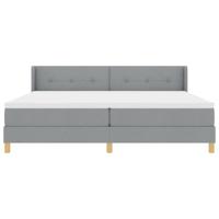 Boxspringbed met Matras in Lichtgrijs - 200 x 200 cm Stof - thumbnail