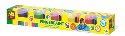 SES vingerverf, 6 kleuren SES vingerverf, 6 kleuren