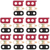 10 STKS camera lens cover voor de Galaxy A20 (rood) - thumbnail