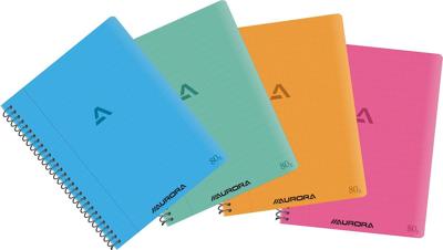 Aurora Writing 80 spiraalschrift, ft 21 x 16,5 cm, 120 bladzijden, commercieel geruit Aurora Writing 80 spiraalschrift, ft 21 x 16,5 cm, 120 bladzijden, commercieel geruit