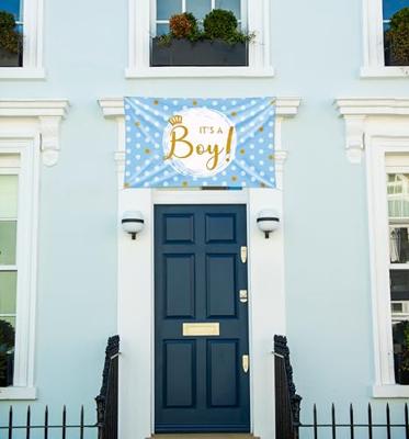 Gevelvlag It&apos;s a Boy! Blauw (150x90cm)