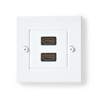Nedis HDMI Wandcontactdoos | Zwart | Verguld | 1 stuks - CVGP34955WT CVGP34955WT - thumbnail