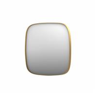 Spiegel INK SP29 Contour 80x4x80 cm in Geborsteld Mat Goud - thumbnail