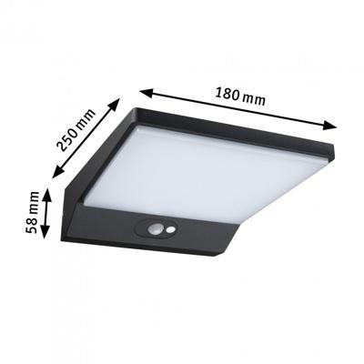 Paulmann 94332 Buitenlamp (wand) LED LED vast ingebouwd Donkergrijs Paulmann 94332 Buitenlamp (wand) LED LED vast ingebouwd Donkergrijs