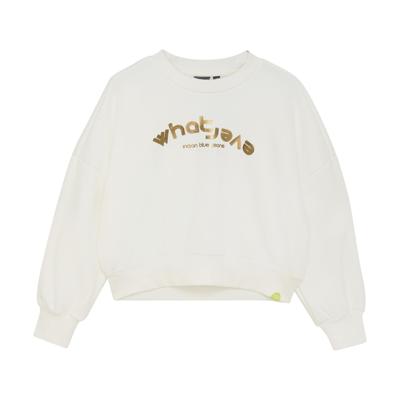 Indian Blue Jeans Winter sweater meisjes - wit - folie