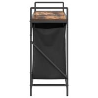 Wasmand 2 vakken met plank gerookt eikenkleurig - thumbnail