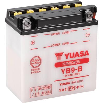 Yuasa YB9-B Motorfietsaccu 12 V 9 Ah Pooltype: Schroefklem type 6 Yuasa YB9-B Motorfietsaccu 12 V 9 Ah Pooltype: Schroefklem type 6