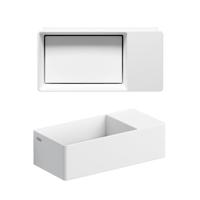 Clou New Flush 3 fontein 35x18cm voorbewerkt kraangat aluite Wit mat CL/03.13430.02 - thumbnail