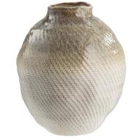 Vaas Bloesem - bruin keramiek - 30,5xØ26 cm - thumbnail