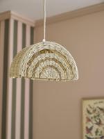 Hanglamp/lampenkap Regenboog van papierkoord ecru - thumbnail