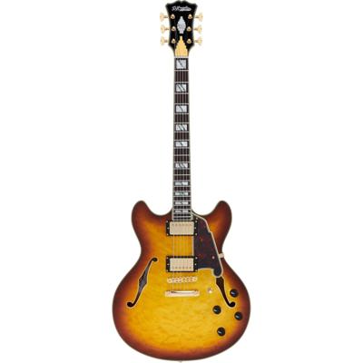 D'Angelico Excel DC XT stoptail Iced Tea Burst semi-akoestische gitaar