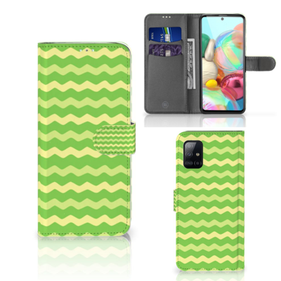 Samsung Galaxy A71 | Telefoon Hoesje | Waves Green Samsung Galaxy A71 | Telefoon Hoesje | Waves Green