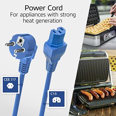 ACT Netsnoer CEE 7/7 male (haaks) - C15 blauw 2 m ACT Netsnoer CEE 7/7 male (haaks) - C15 blauw 2 m