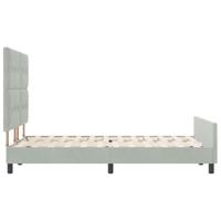 Boxspringbed met hoofdeinde Lichtgrijs 140 x 190 cm Fluweel - thumbnail