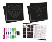 Lena string art vlinder & hart meisjes schuimrubber zwart - thumbnail