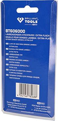 Brilliant Tools BT606000 1/2 steekdop voor lambda sondes, extra plat