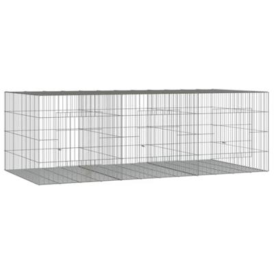 Konijnenkooi met 3 panelen 163x79x54 cm gegalvaniseerd ijzer - thumbnail