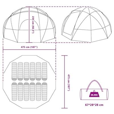 Tent met dak met luchtopening Groen Large Tent met dak met luchtopening Groen Large