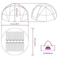 Tent met dak met luchtopening Groen Large - thumbnail