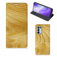OPPO Find X3 Lite Book | Wallet Case | Licht Hout - thumbnail